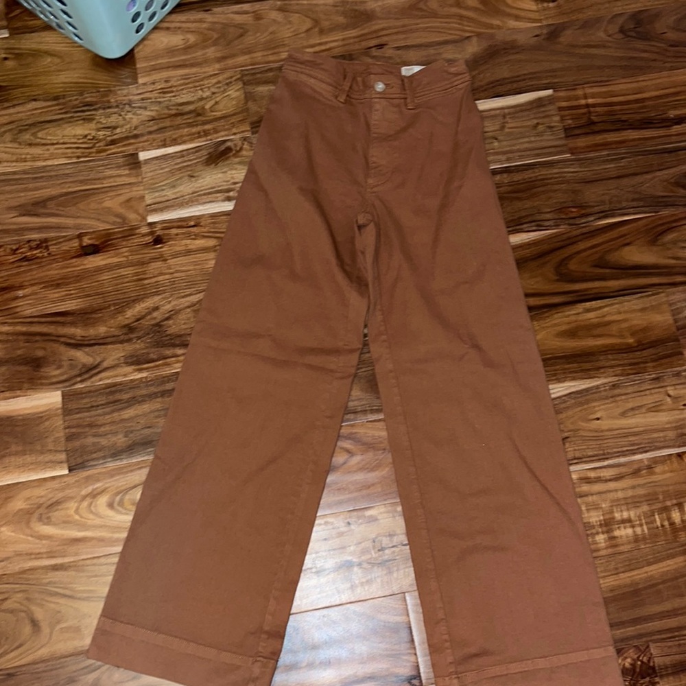 Brown gap jeans!!! “Wide-leg, high-rise”☺️